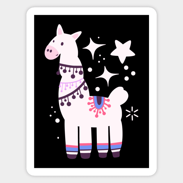 llama Sticker by Mashmuh